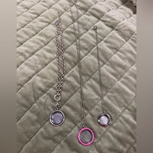 Origami Owl Style Living Locket Necklace Bundle – 3 Pieces (20”, 30”, 18”)
